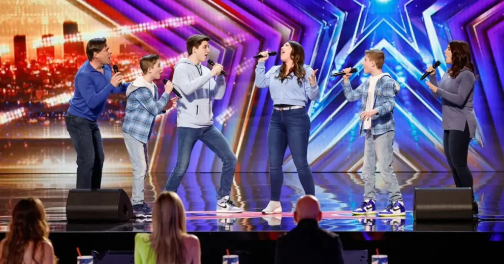 The Sharpe Family Singers performing on America’s Got Talent